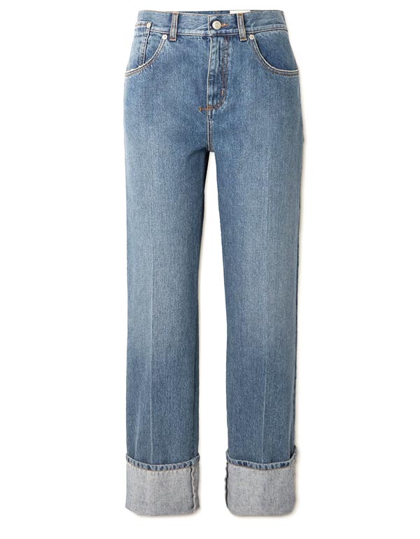 Mid-rise straight-leg jeans, Alexander McQueen
